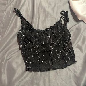 Cropped, See-through Top